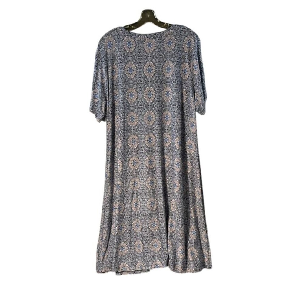 Premise Dresses Womens Floral Geometric Short Sleeve A-Line Dress 2X Rayon/Spand - Picture 3 of 6